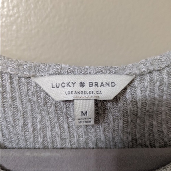 Lucky Brand Grey Ribbed Sweater - Picture 3 of 4